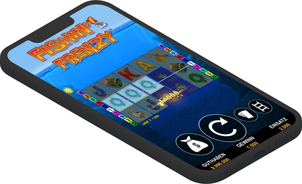 fishin' frenzy merkur app